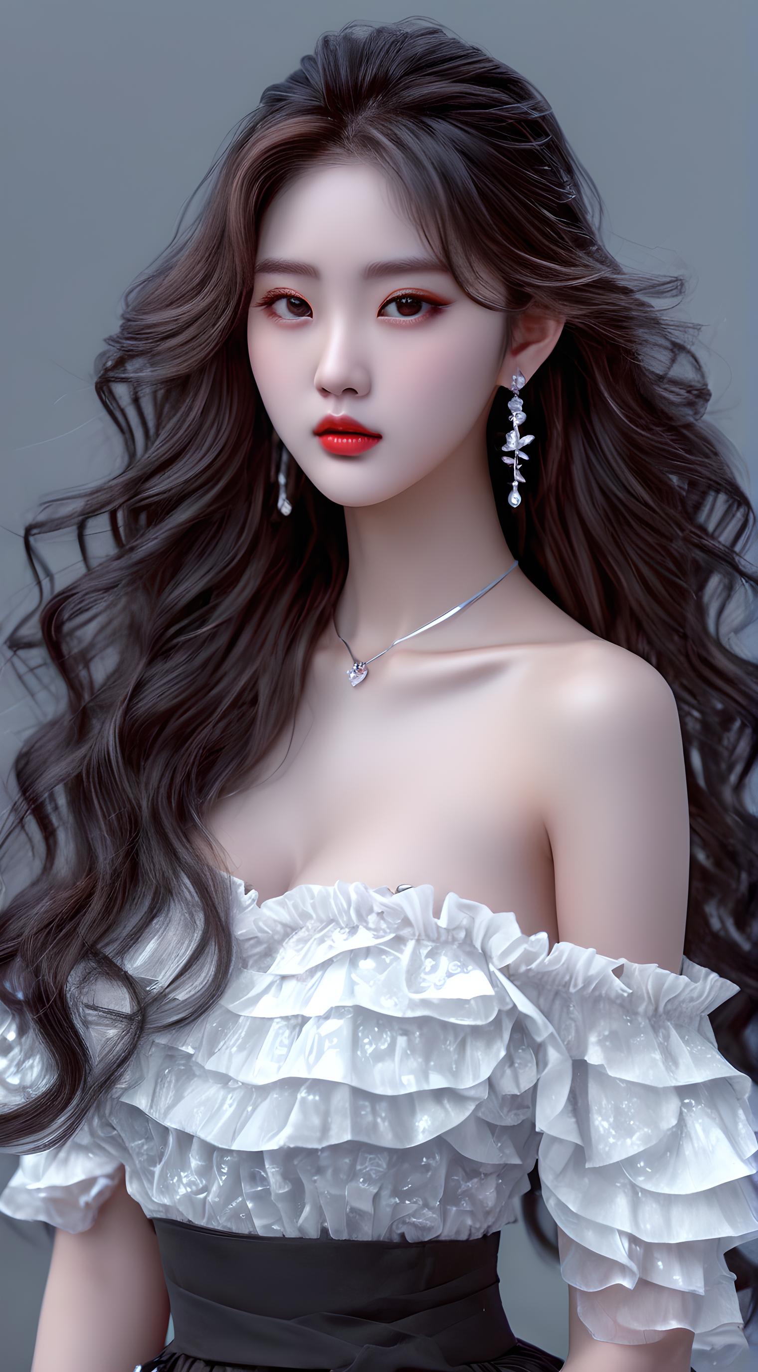 美女照片头发_美女壁纸手机壁纸